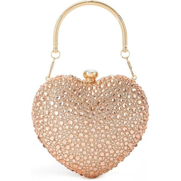 NEW Sparkling Bling Swarovski Crystal Rhinestone Valentine Heart Purse +… - Picture 7 of 9